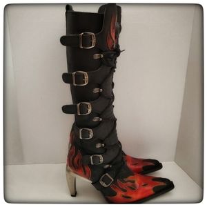New Rock black leather boots size 39 (8 1/2 US)